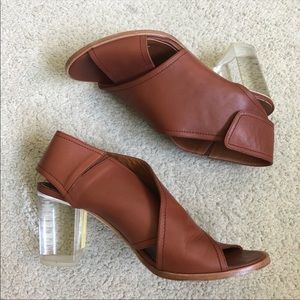 Anthropologie Emma Go Abigail Lucite Shooties EUC